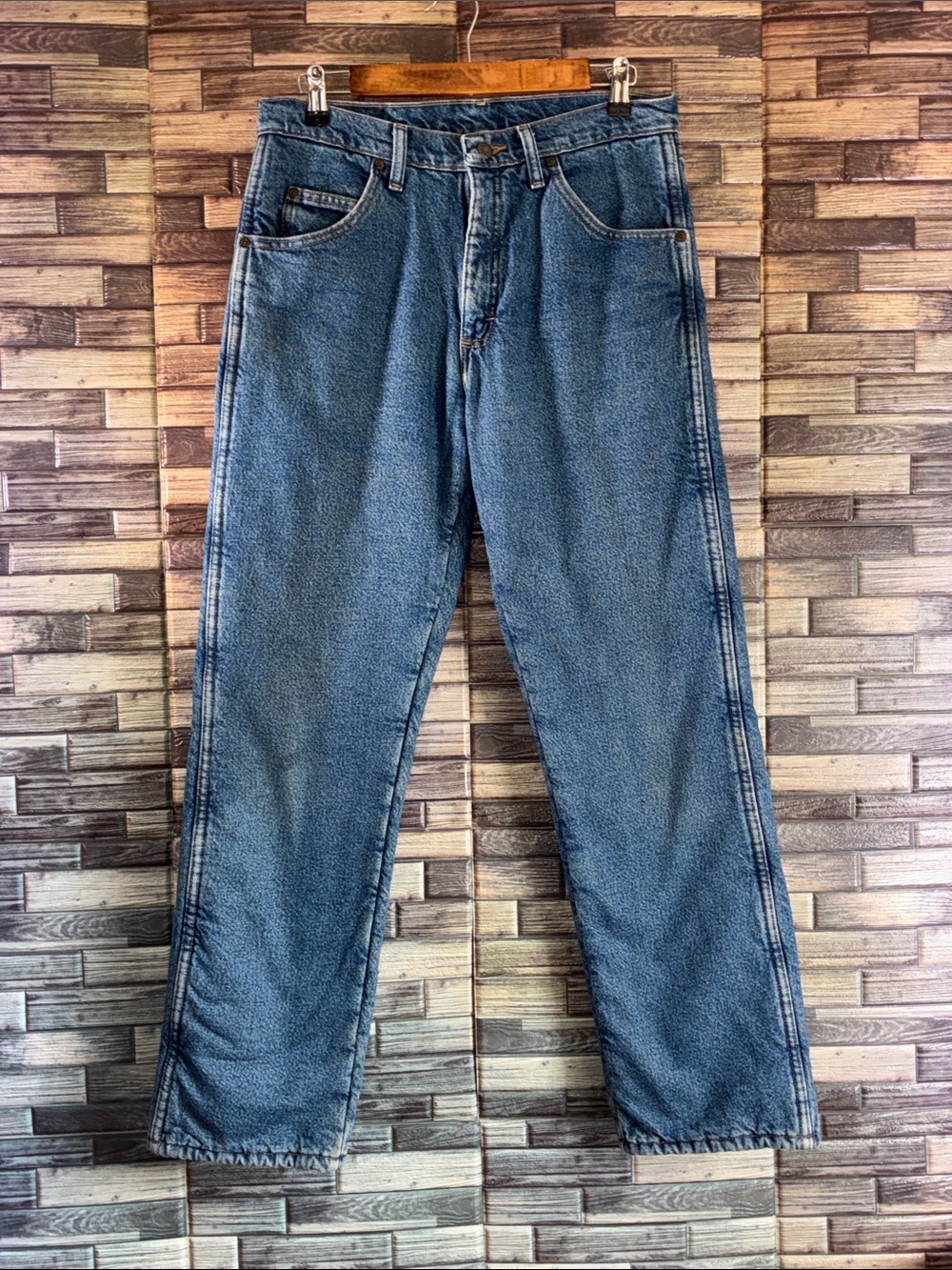 Pre Owned Classic Men's Wrangler Insulated Blue Denim Jeans 30x30